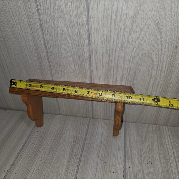 Vtg Elegant Wooden Wall Shelf Farmhouse Cottagecore Country Read - Picture 3 of 6